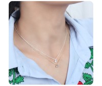 Necklace Silver Plain Circle SPE-80n